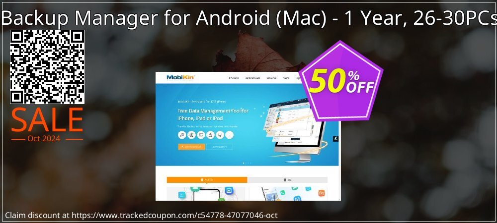 MobiKin Backup Manager for Android - Mac - 1 Year, 26-30PCs  License coupon on National Loyalty Day super sale