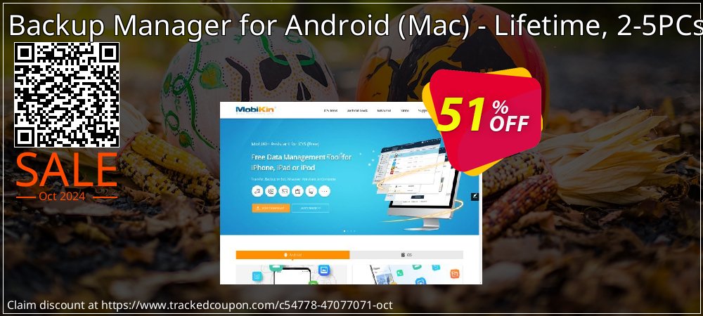 MobiKin Backup Manager for Android - Mac - Lifetime, 2-5PCs License coupon on National Loyalty Day offering discount