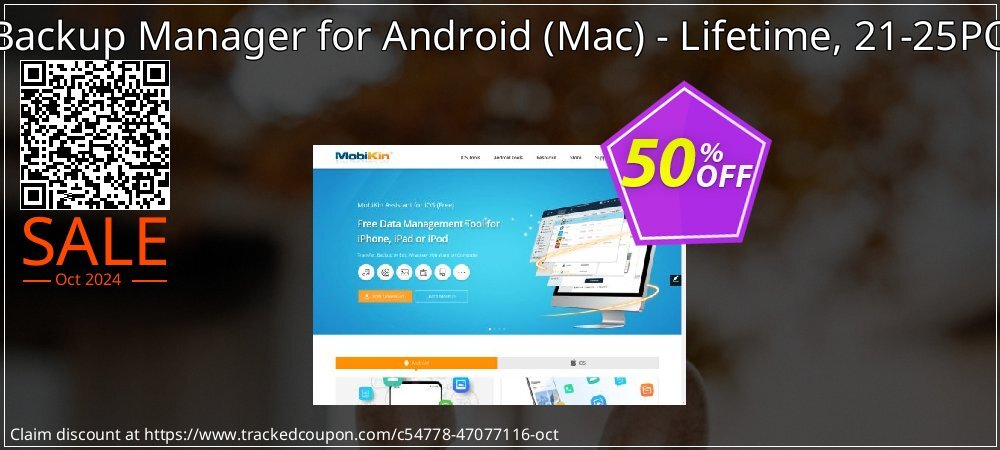 MobiKin Backup Manager for Android - Mac - Lifetime, 21-25PCs License coupon on National Loyalty Day offering discount