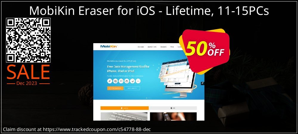 MobiKin Eraser for iOS - Lifetime, 11-15PCs coupon on Christmas Eve discount