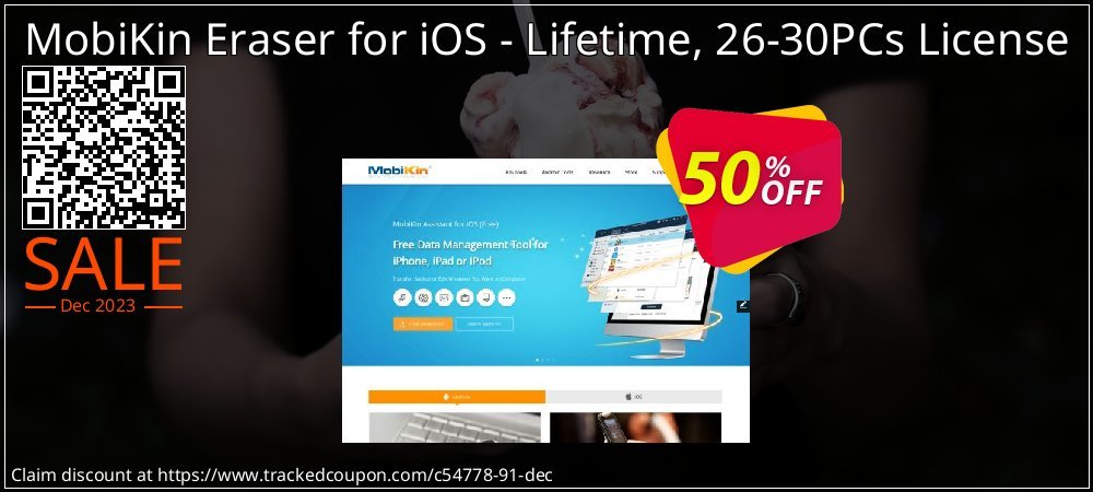 Get 50% OFF MobiKin Eraser for iOS - Lifetime, 26-30PCs License offering sales