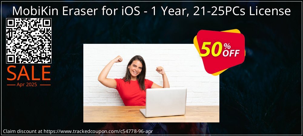 MobiKin Eraser for iOS - 1 Year, 21-25PCs License coupon on Palm Sunday offer