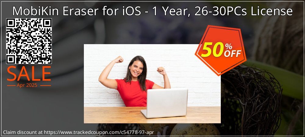 MobiKin Eraser for iOS - 1 Year, 26-30PCs License coupon on April Fools' Day offering discount