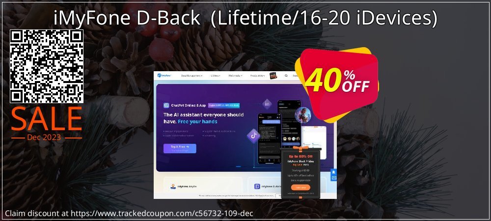 iMyFone D-Back  - Lifetime/16-20 iDevices  coupon on World Bollywood Day offering discount