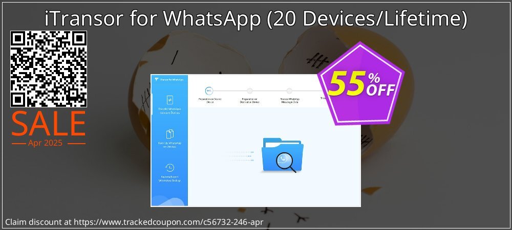 iTransor for WhatsApp - 20 Devices/Lifetime  coupon on Palm Sunday sales