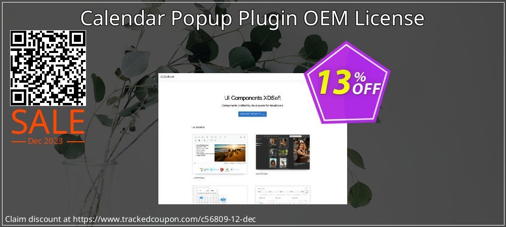 Calendar Popup Plugin OEM License coupon on Working Day discounts