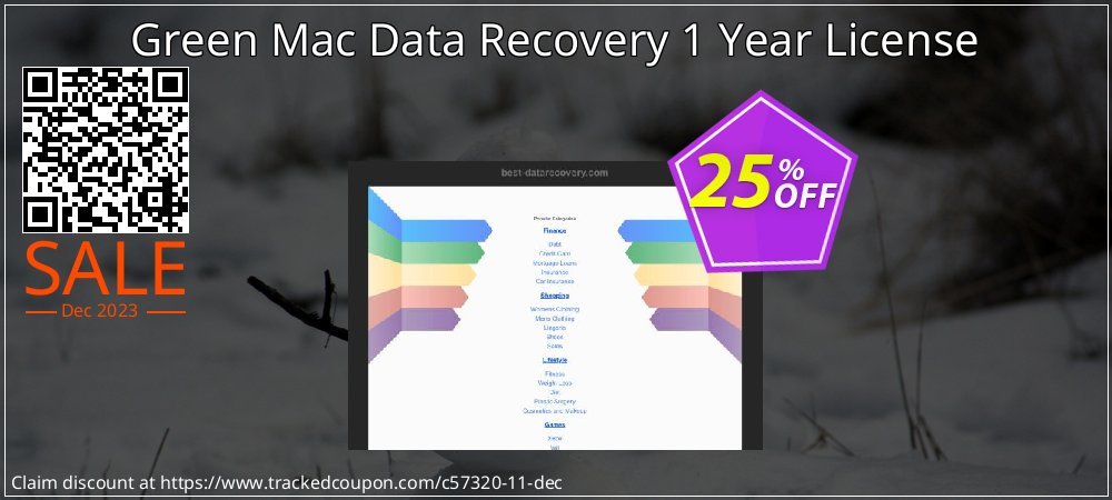 Green Mac Data Recovery 1 Year License coupon on World Party Day discount