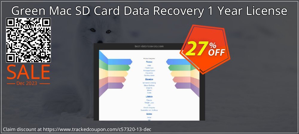 Green Mac SD Card Data Recovery 1 Year License coupon on Virtual Vacation Day offering discount