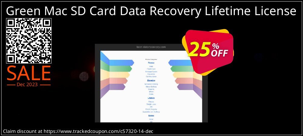 Get 25% OFF Green Mac SD Card Data Recovery Lifetime License sales