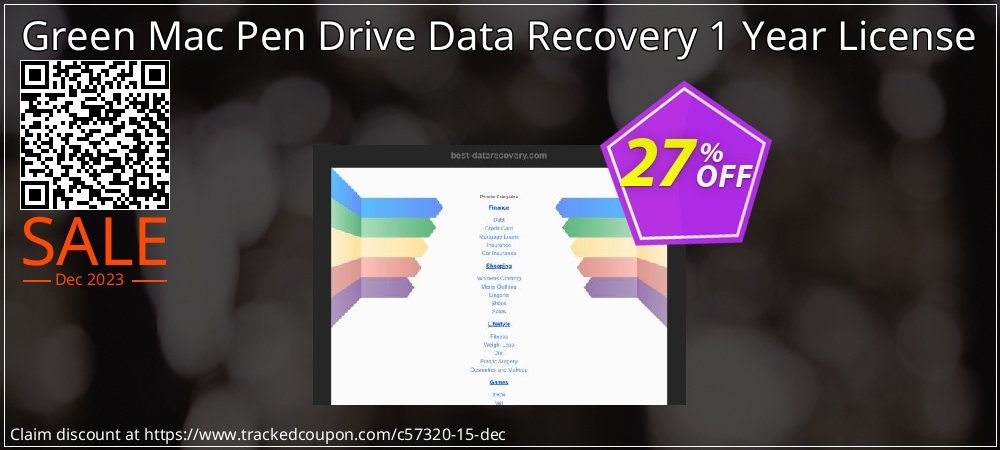 Green Mac Pen Drive Data Recovery 1 Year License coupon on National Walking Day discounts