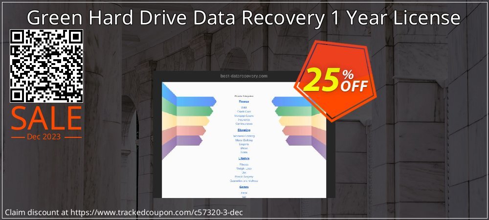 Green Hard Drive Data Recovery 1 Year License coupon on Virtual Vacation Day discount