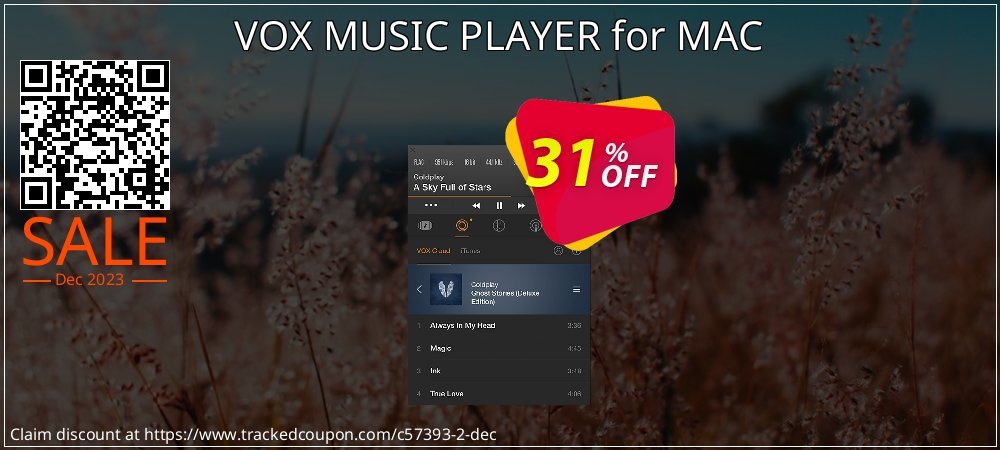 VOX MUSIC PLAYER for MAC coupon on April Fools' Day offering discount