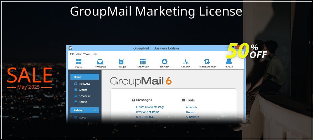 GroupMail Marketing License coupon on Constitution Memorial Day offering discount