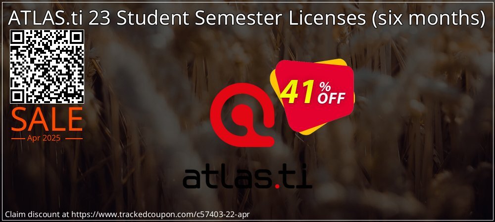 ATLAS.ti 23 Student Semester Licenses - six months  coupon on April Fools' Day discounts