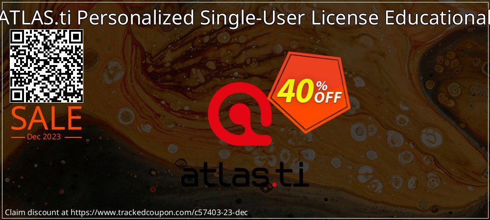 ATLAS.ti Personalized Single-User License Educational coupon on Work Like a Dog Day discount