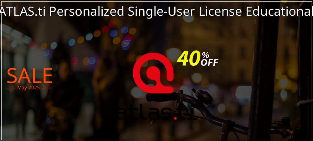 ATLAS.ti Personalized Single-User License Educational coupon on Virtual Vacation Day discounts