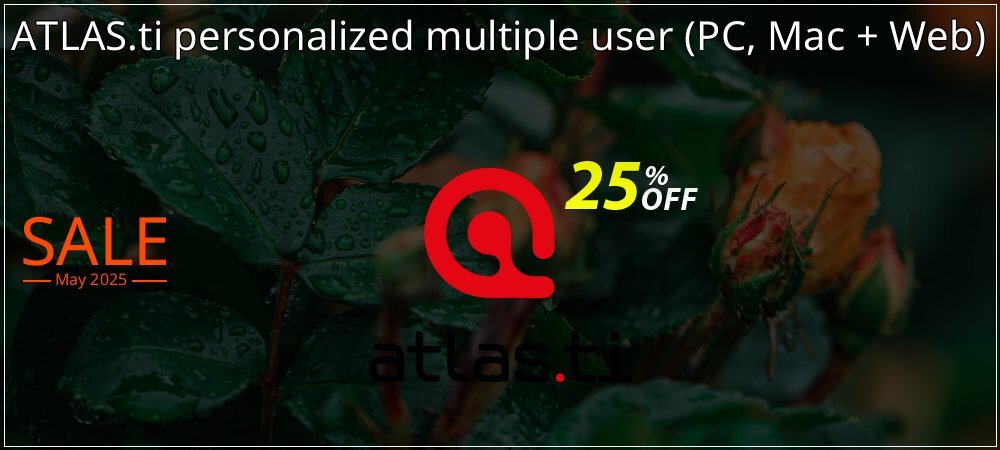 ATLAS.ti personalized multiple user - PC, Mac + Web  coupon on World Backup Day discounts