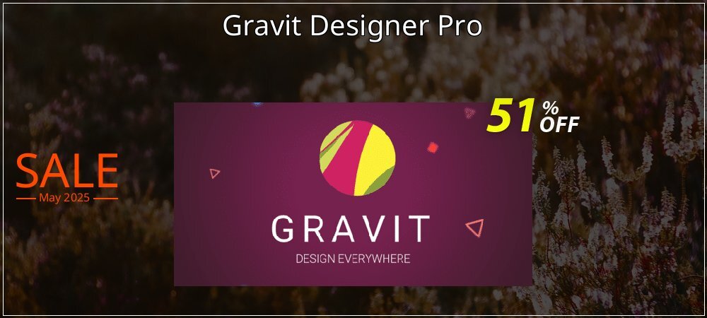 Gravit Designer Pro coupon on World Party Day offering sales