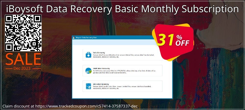iBoysoft Data Recovery Basic Monthly Subscription coupon on Working Day offering discount