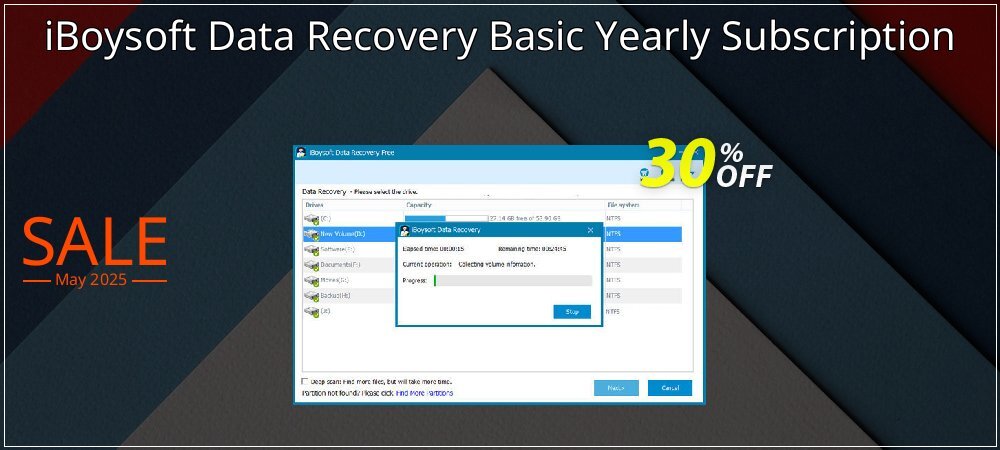 iBoysoft Data Recovery Basic Yearly Subscription coupon on World Party Day discount