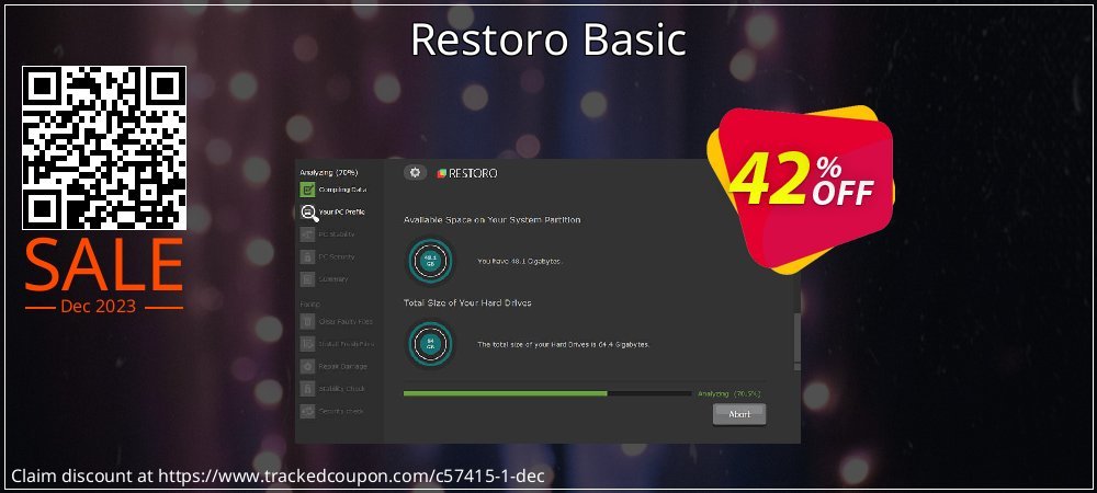 Get 41% OFF Restoro Basic offering sales