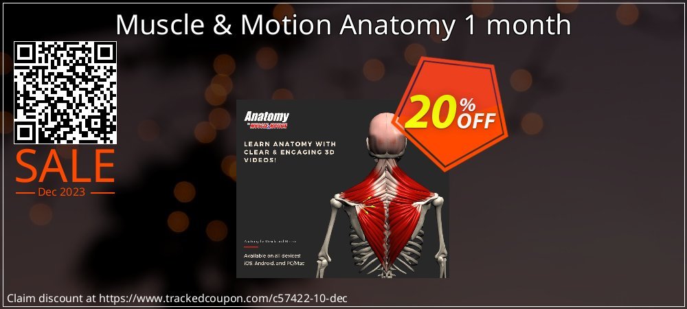 Muscle & Motion Anatomy 1 month coupon on National Walking Day offering sales