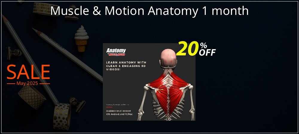 Muscle & Motion Anatomy 1 month coupon on National Walking Day offering sales