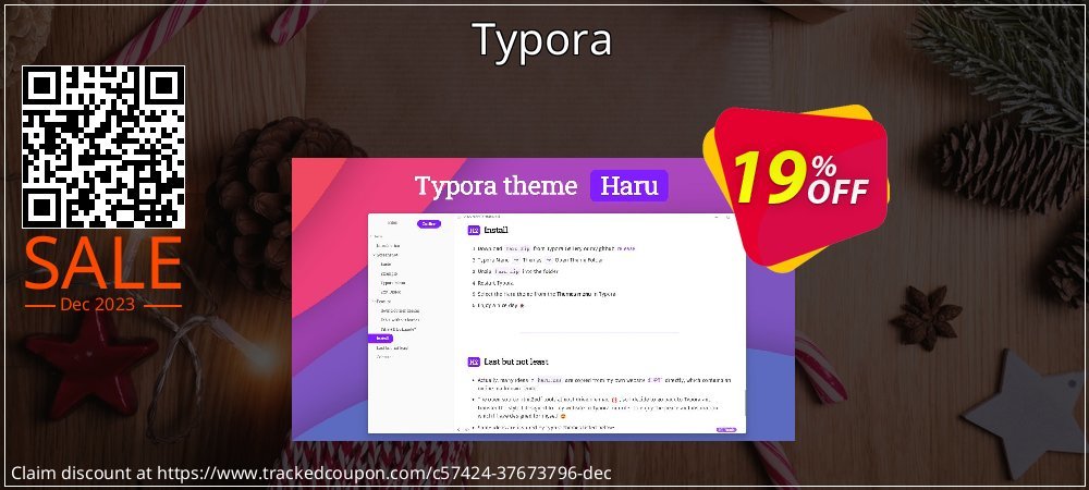 Typora coupon on World Party Day sales