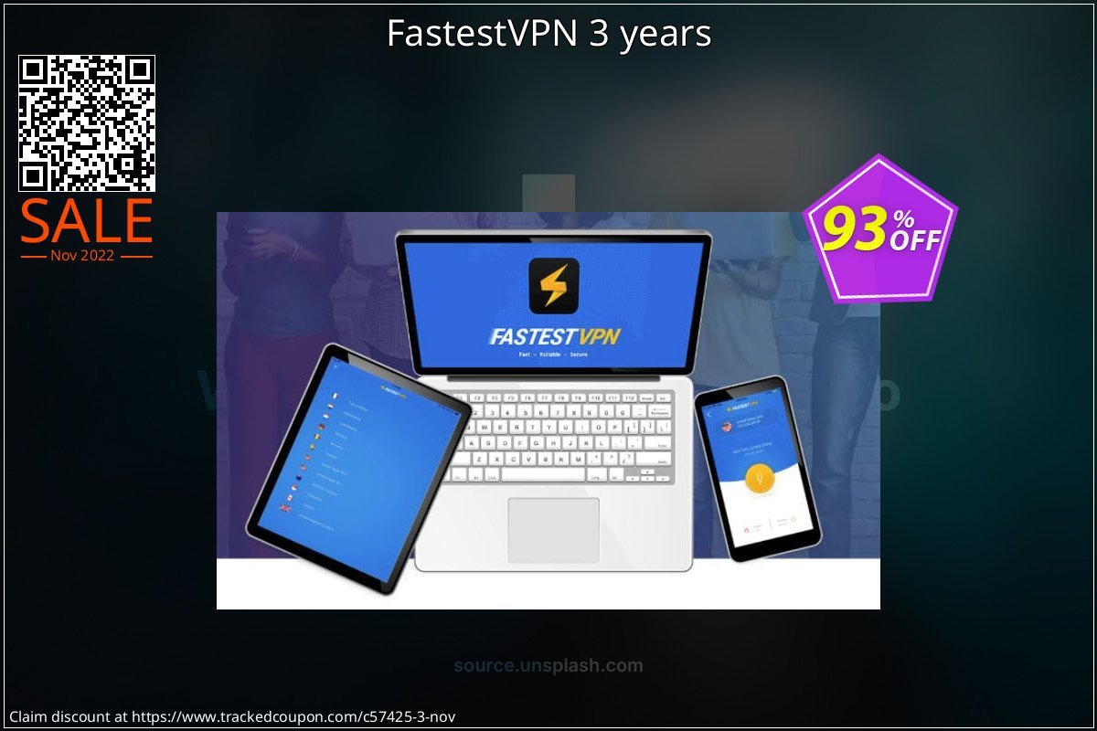 Get 93% OFF FastestVPN 3 years promo sales