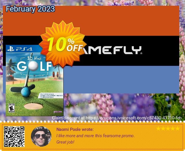  - Playstation 4 3D Mini Golf coupon on World Backup Day promotions
