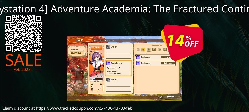  - Playstation 4 Adventure Academia: The Fractured Continent coupon on Virtual Vacation Day offering discount