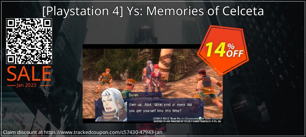  - Playstation 4 Ys: Memories of Celceta coupon on Martin Luther King Day sales