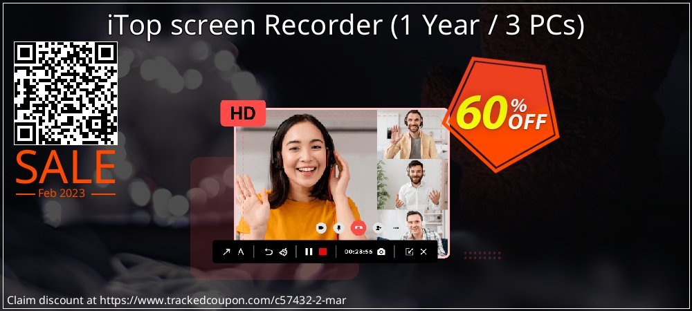 iTop screen Recorder - 1 Year / 3 PCs  coupon on Working Day promotions