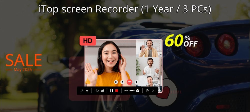 iTop screen Recorder - 1 Year / 3 PCs  coupon on April Fools' Day discounts