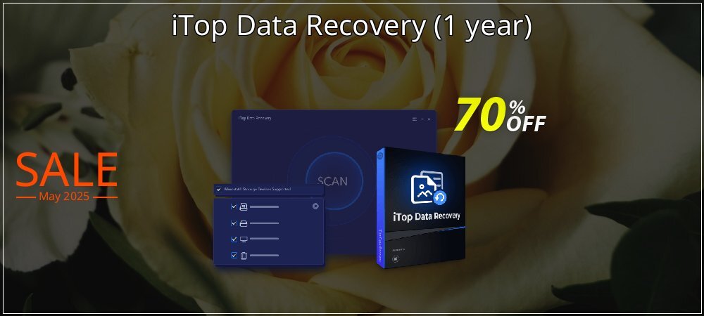 iTop Data Recovery - 1 year  coupon on Mother Day offer