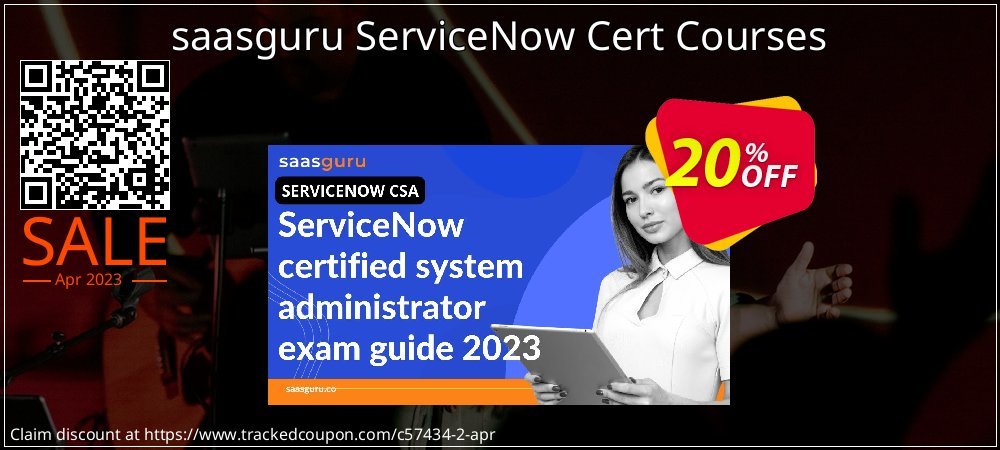 saasguru ServiceNow Cert Courses coupon on April Fools' Day sales
