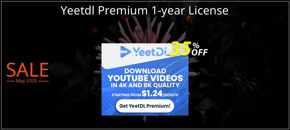 Yeetdl Premium 1-year License coupon on National Pizza Party Day discount