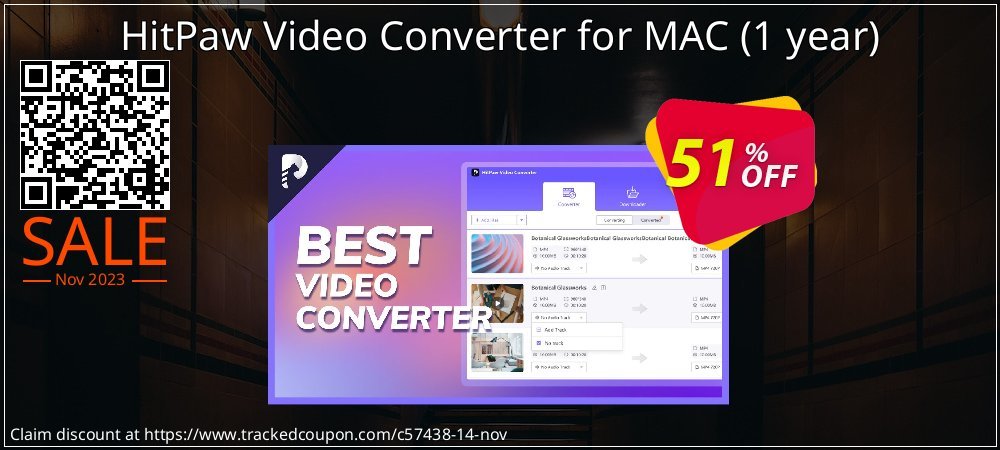 HitPaw Video Converter for MAC - 1 year  coupon on World Bicycle Day sales