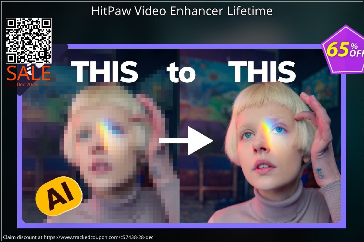 HitPaw Video Enhancer Lifetime coupon on National Pizza Party Day offering discount