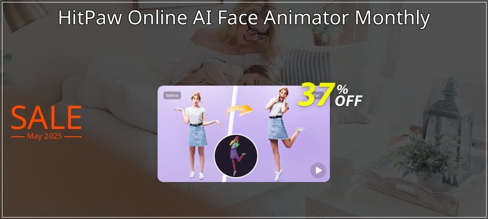 HitPaw Online AI Face Animator Monthly coupon on Mother Day deals