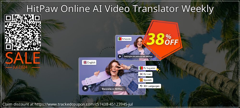 HitPaw Online AI Video Translator Weekly coupon on Mother Day sales