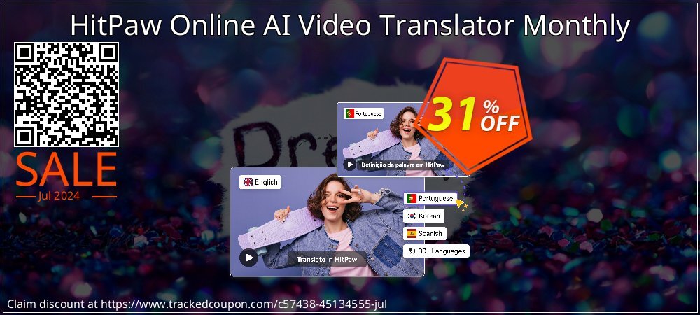HitPaw Online AI Video Translator Monthly coupon on Mother Day promotions
