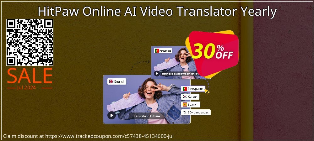 HitPaw Online AI Video Translator Yearly coupon on Mother Day promotions