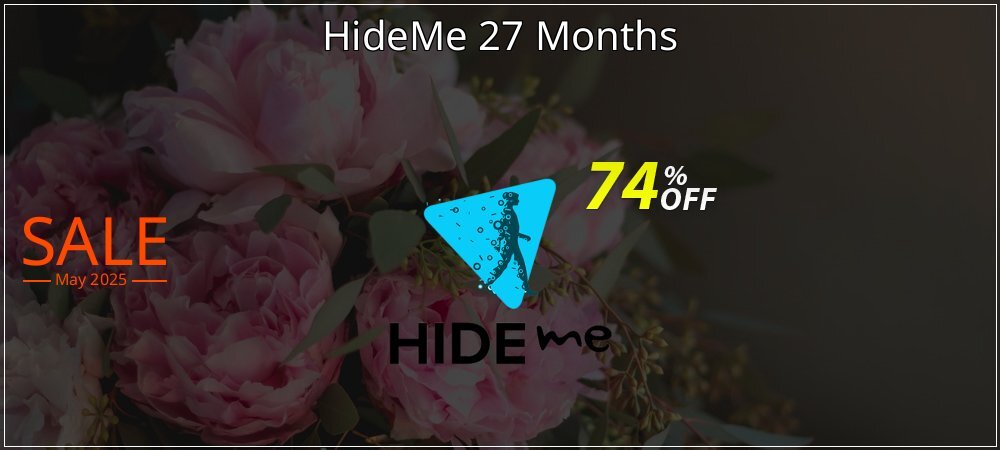 HideMe 27 Months coupon on Working Day offering sales