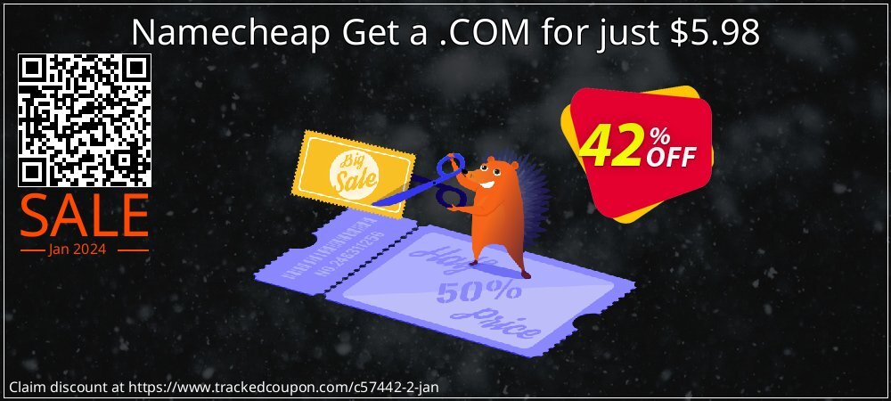 Namecheap Get a .COM for just $5.98 coupon on National Memo Day sales