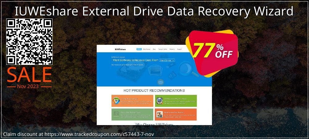 IUWEshare External Drive Data Recovery Wizard coupon on April Fools' Day offering sales