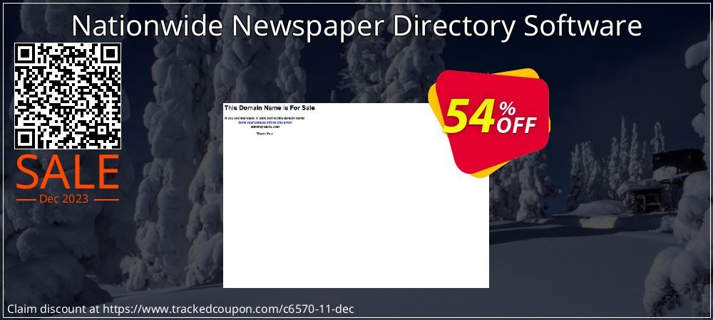 Nationwide Newspaper Directory Software coupon on Palm Sunday discount