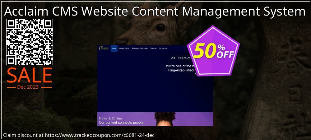 Acclaim CMS Website Content Management System coupon on Tell a Lie Day offer