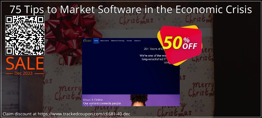 Get 50% OFF 75 Tips to Market Software in the Economic Crisis offering sales