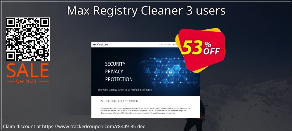 Max Registry Cleaner 3 users coupon on Mother's Day sales